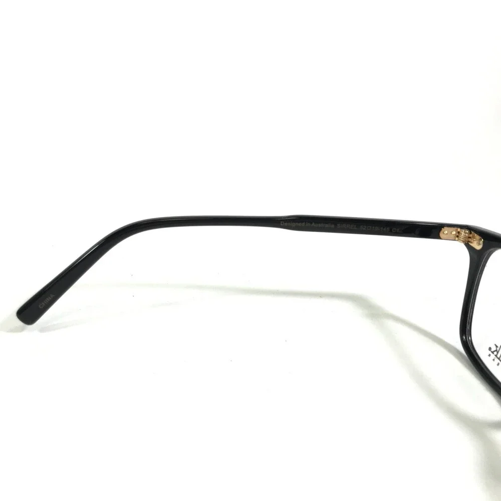 Iconik Eyeglasses Frames SIRREL C1 Black Square Full Rim Horn Rim 52-19-145